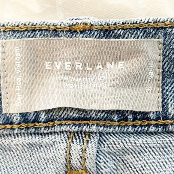 Everlane High Rise The Way High Straight Leg Jeans Blue 32 / 14 - Picture 3 of 7